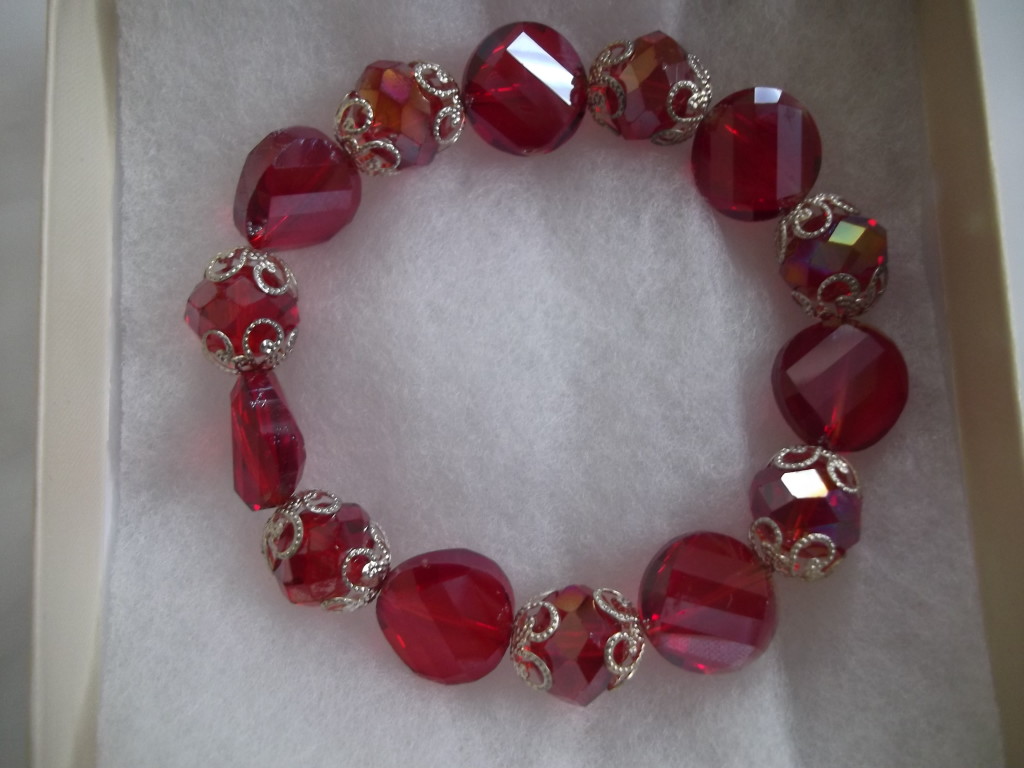 Bracelets - Red+Silver
