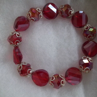 Bracelets - Red+Silver