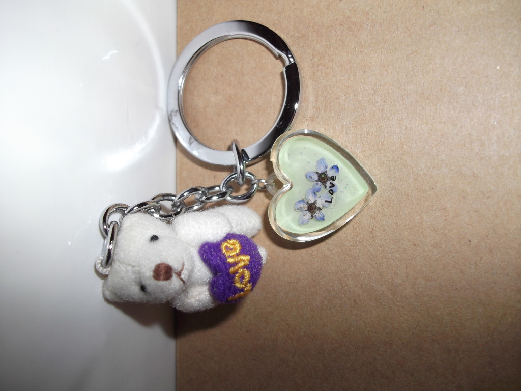 Key Chain Teddy Bear + Heart Shape