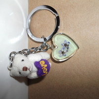 Key Chain Teddy Bear + Heart Shape