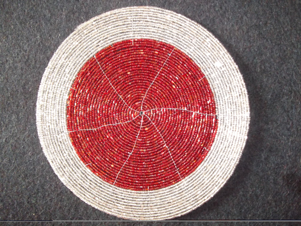 Coasters - Silver+Red